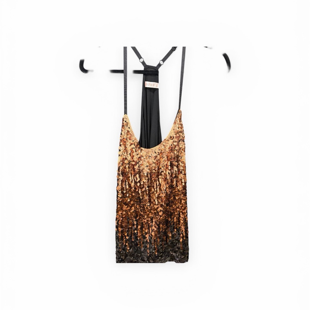 Sequin Ombre Camisole with Strappy Back